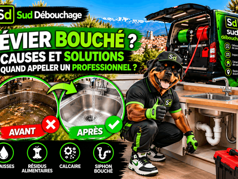 Évier bouché : causes, solutions et quand appeler un professionnel